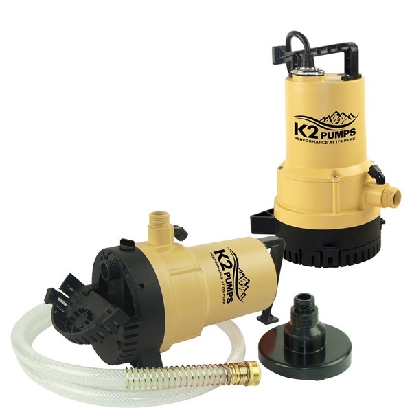 K2 Pumps 1/4 HP Duo 2-in-1, Submersible Utility Pump and Transfer Pump UTM02501K